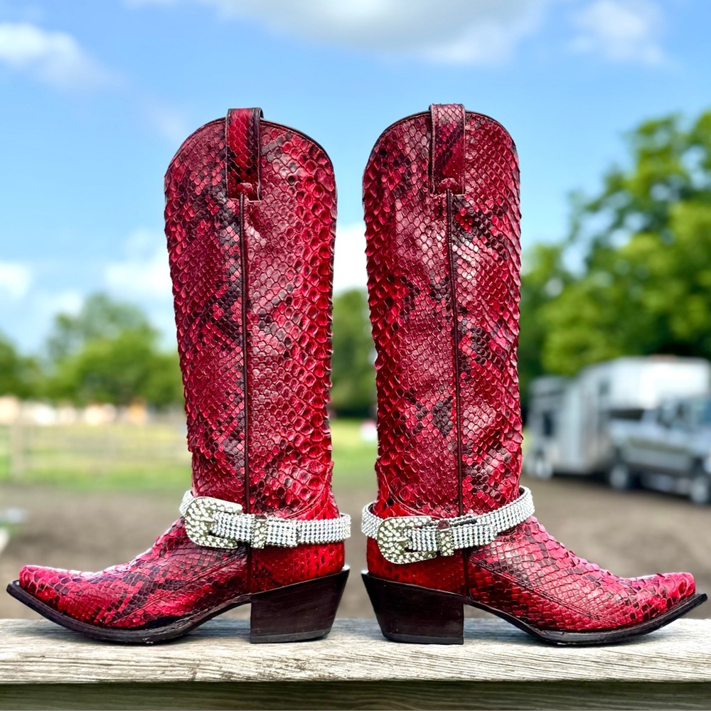 Idyllwind Tall Python Boots with Rhinestone Bracelets Size 7.5